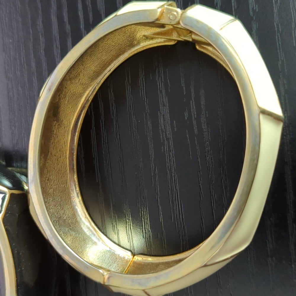 3 enamel bangles, black and white - Picture 5 of 8